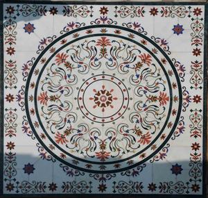 Venta caliente incrustaciones de mármol piedra Natural estilo indio tradicional mármol piedra decorativa artesanías para pisos - Product Image 3