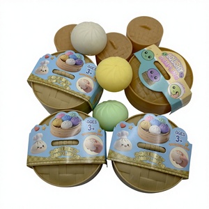 Jouet anti-stress en forme de boulette à presser, jouets en forme de dumplings avec cuiseur vapeur, vente chaude - Product Image 2
