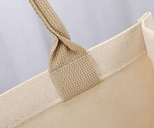 Conception personnalisée innovante sac fourre-tout à provisions réutilisable nouvelle mode sacs en toile unie lin Calico coton biologique imprimé pour cadeau - Product Image 4