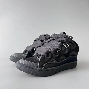 Kadın yuvarlak ayak dantel Up koşu ayakkabıları spor ayakkabı renkli ayakkabı bağı tasarım kalın dil tasarımı - Product Image 6