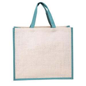 Sac fourre-tout écologique en jute avec impression de logo, fabriqué au Bengale occidental en Inde, prix abordable - Product Image 4