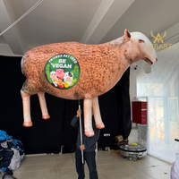 Marionnette gonflable portative en forme de mouton Jumbuck pour fête à thème ferme, défilé ou spectacle