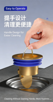 Nouveau Noyau de Siphon de Sol Chromé Massif Moderne 33-42mm Anti-Odeur, Anti-Nuisibles, Anti-Retour, Drainage Rapide, Garantie 3 Ans