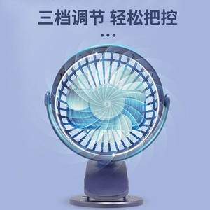พัดลมตั้งโต๊ะแบบพกพาอื่นๆ ขนาด 6.9 นิ้ว แบบหนีบ ปรับส่ายได้ 360 องศา ใช้แบตเตอรี่แบบชาร์จไฟได้ ใช้พลังงานจาก USB - Product Image 3