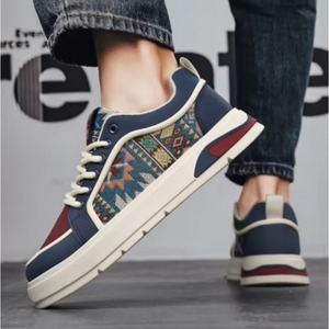 Chaussures de skate polyvalentes et tendance pour hommes 2025 avec semelle épaisse antidérapante, légères, pour le sport et les loisirs, doublure en cuir véritable - Product Image 2