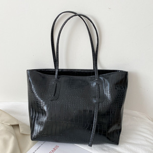 Simple Classic Style Women's Tote <strong>Bag</strong>, PU Material , Large Capacity Shoulder With Zipper - Product Image 2