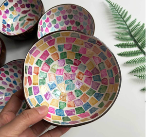 Nouveauté Bols de noix de coco multifonctionnels colorés à la mode pour la décoration de <span class=keywords><strong>salade</strong></span> - Product Image 2