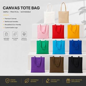 Sac fourre-tout en toile de coton bio pliable, personnalisable avec logo, de haute qualité, taille sur mesure, pour femmes - Product Image 2