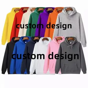 Custom Logo Print Cotton Blank Casual Luxury Hoodies Tracksuit Unisex Fleece Embroidery Bulk Heavyweight Plain Men's Hoodies