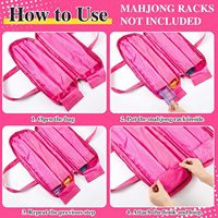 Nouvelle Trousse de Toilette Portable en Velours Grande Capacité avec Compartiments Imperméable Multifonctionnelle Mahjong Américain 2026