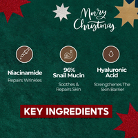 Ensemble de soins de la peau d'escargots de Noël cosmétiques de marque privée collagène naturel escargot Anti-âge sérum pour le visage crème pour le visage ensemble de soins de la peau