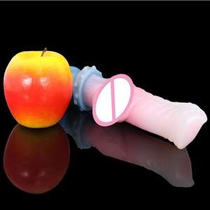 Hot Sell Realistic Waterproof Prepuce Penis Silicone Double Penetrator <b>Dildo</b> for Women Adult Sex Toys Soft Silicone <b>Dildo</b> - Product Image 3