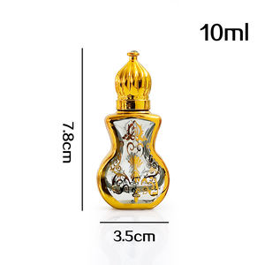 Nuevo Diseño Único Mini Botella de Perfume de Vidrio Dorado en Forma de Pera de 10 ml con Rodillo o Etiqueta - Product Image 6