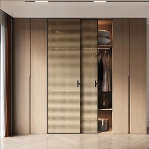 <span class=keywords><strong>Armario</strong></span> Plegable y Extensible YALIG con Puerta Corredera con Espejo, Mueble de Dormitorio Moderno de Madera Blanca para el Hogar - Product Image 1
