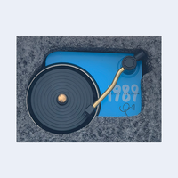 Rétro Gramophone tourne-disque solide voiture désodorisant évent Clip Y2K 2.0 décoration de voiture, modèles d'enregistrement personnalisables