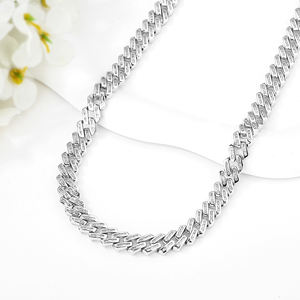 שרשרת 925 כסף טרנדי קובייה טרנדית קובייה בסגנון אירופאי ואמריקאי שרשרת אופנה לגברים הקובייה - Product Image 1