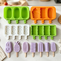 Moule à sucettes glacées en silicone de qualité alimentaire, réutilisable, antiadhésif, sans BPA, durable, pour glaces maison, compatible congélateur