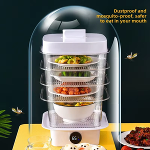 Wholesale Sanming Insulated Stackable Transparent Multi-layer Plastic Dust-Proof Food <strong>Cover</strong> for Leftover Food - Product Image 5