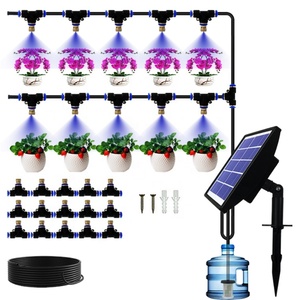 Solar-Powered Plant Watering System with 2000mAh Battery <b>Timer</b> Adjustable Flow Plastic Construction - Product Image 1