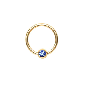 Sólido Banhado A Ouro Jóias Nariz Piercing Aço Cirúrgico Captive Bead Anel <span class=keywords><strong>BCR</strong></span> Único Nariz Anel - Product Image 2