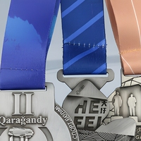 Médaille de marathon personnalisée en alliage de zinc, souvenir pour événement de course