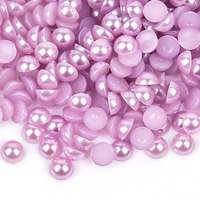 VC vente en gros AB couleurs plastique ABS dos plat perle demi-rond diamants en vrac bricolage accessoires de cheveux strass en vrac demi-perles