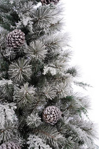 <b>Modern</b> 48 Inch Small 8 Pinecones Standing Artificial PVC <b>Christmas</b> <b>Tree</b> with 249 Flocked Mixed Pine Needle Tips - Product Image 4
