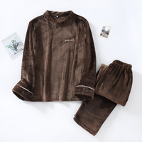 Ventes en gros de pyjamas décontractés pour hommes, best-sellers, vêtements de détente d'hiver, flanelle chaude, manches longues, pyjamas pour hommes
