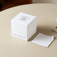 Base de boîte à gâteau carrée en papier d'art biodégradable de 2 et 3 pouces pour desserts en mousse superposés, emballage alimentaire sûr pour la pâtisserie