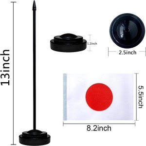 Mini-drapeau <span class=keywords><strong>de</strong></span> table d'amitié, drapeau en plastique <span class=keywords><strong>noir</strong></span>, mât <span class=keywords><strong>de</strong></span> drapeau solide, base <span class=keywords><strong>de</strong></span> drapeau, petit drapeau <span class=keywords><strong>de</strong></span> réunion, <span class=keywords><strong>de</strong></span> négociation, <span class=keywords><strong>de</strong></span> bureau - Product Image 3