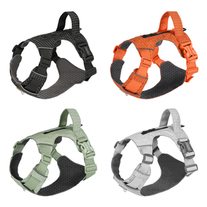 Durable Adjustable <b>No</b> <b>Pull</b> Soft Padded Reflective Walking Pet Vest <b>Harness</b> Breathable Reinforced Nylon Dog Cat Chest Strap - Product Image 6