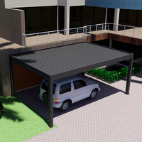 Abri de voiture double de haute qualité, robuste, garage pour voitures, pergola en aluminium, parking pour voitures, abri de voiture