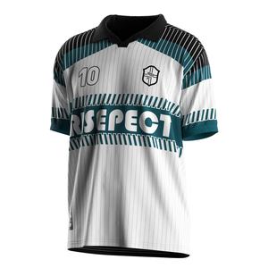 Camiseta de Fútbol de Secado Rápido con Cuello Polo de un Solo Botón, Inserciones Transpirables y Diseño Ajustable para Mayor Comodidad en el Día del Partido - Product Image 1