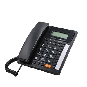 Desain populer meja rumah bisnis kabel telepon darat telepon pemanggil ID ponsel