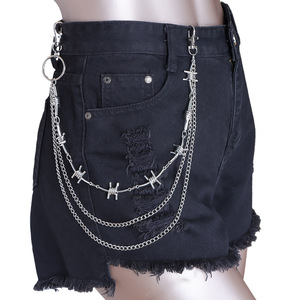 Chaîne de taille gothique à pointes métalliques, multi-couches, en alliage de zinc, accessoire de mode décontracté hip-hop pour hommes et femmes - Product Image 1