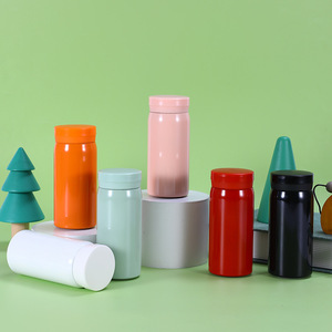 Gobelet isotherme en acier inoxydable 304, couleur unie, portable, mini, pour le sport, la maison, la voiture, les voyages, les cadeaux, l'école - Product Image 1