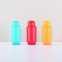 Flacon de lotion personnalisé de haute qualité, nouveau, 100 ml, flacon en plastique PET cylindrique pour cosmétiques pour enfants avec impression UV