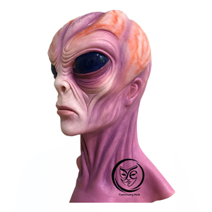 Masque facial réaliste sur mesure, fabriqué à la main en silicone, masque d'alien violet réaliste, accessoires de cosplay pour film, fête, Halloween - Product Image 3