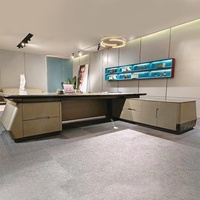 Bureau de direction moderne de luxe, grand mobilier de bureau en bois pour villa, patron/manager, design ergonomique, écologique, montage facile