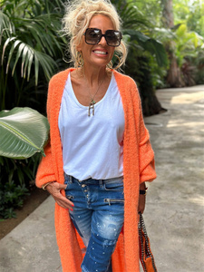 New Fashion Winter <strong>Warm</strong> Knitted Ladies Autumn Fall Casual Letter Design Long Sweater <strong>Cardigan</strong> <strong>Women'S</strong> Coats Jacket - Product Image 5