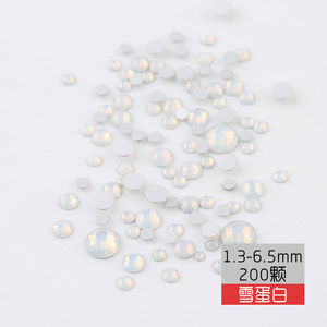 Strass en verre à dos plat, couleur unie, tailles mixtes 1.3-6.5mm, accessoires DIY pour nail art SS3-SS30 - Product Image 3