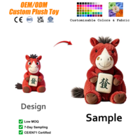 Peluche Cheval Personnalisée Mignonne, Animaux en Peluche Sur Mesure pour Enfants, Cadeaux de Noël, Décoration de Chambre, Peluches Kawaii, Mascotte OEM