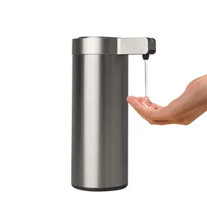 Dispenser sabun tangan otomatis, grosir mewah kamar mandi dapur Hotel Sensor inframerah piring tanpa SENTUH baja anti karat Dispenser sabun tangan otomatis