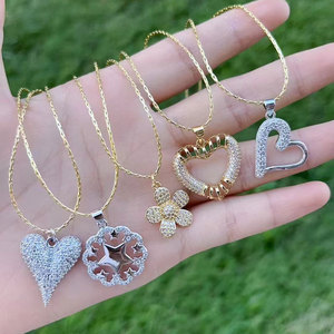 Collar de lujo CZ corazón colgante collar <span class=keywords><strong>MAMA</strong></span>/amor/Estrella encanto Collar para regalos del <span class=keywords><strong>D</strong></span>ía de la madre - Product Image 5