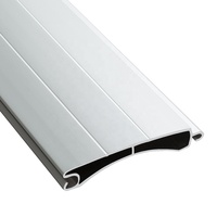 Porte à enroulement industrielle anti-effraction moderne en alliage d'aluminium, double couche, en métal creux, avec télécommande