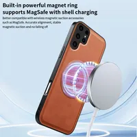 Étui de téléphone en cuir avec recharge magnétique sans fil pour Samsung Galaxy S26 S25 S23 FE S22 Plus S21 S24 Ultra, coque arrière souple