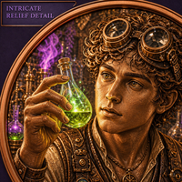 Pièce commémorative Trésor de l'Alchimiste - Pièce de collection en cuivre de 40 mm - Pièce d'art Maître des Potions pour cadeau et décoration