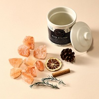 Diffuseur en cristal exquis pour souvenir de vacances, motif floral bleu, pot en céramique, pierre parfumée au sel de rose pour chambre et hôtel