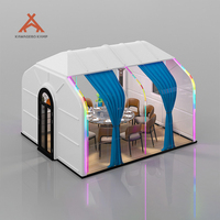 Kawagebo Kamp (KK) 4.2m X 3.9m X 3m Maison de type cabine préfabriquée extérieure géodésique en polystyrène PC de type carré Star Room