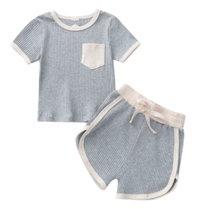 New fashion trend abbigliamento sportivo per bambini set di vestiti t-shirt pantaloncini lovely boy girl baby suit 0-4 <span class=keywords><strong>anni</strong></span> vestiti estivi - Product Image 2